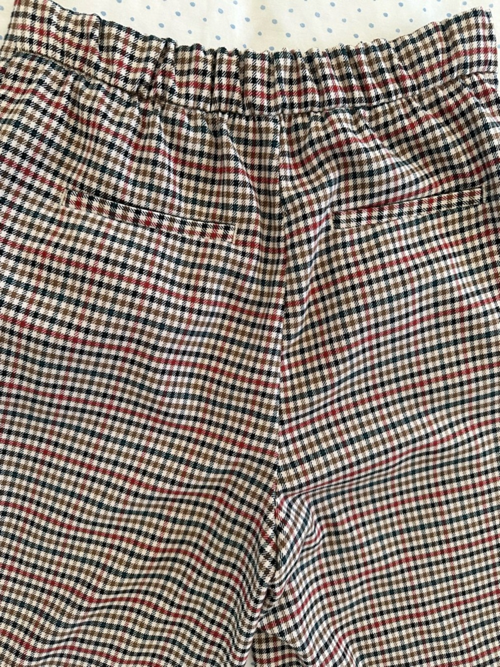 ZARA Plaid Wide Leg Trousers | High Waisted | Button Detail | Size S - Picture 8 of 9